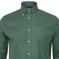 NORTH LATITUDE - Oxford Weave LS Stretch Shirt Green