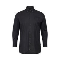 NORTH LATITUDE - Oxford Weave LS Stretch Shirt Black