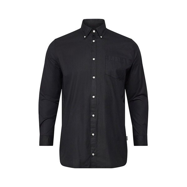 NORTH LATITUDE - Oxford Weave LS Stretch Shirt Black-shop-by-brands-Beggs Big Mens Clothing - Big Men's fashionable clothing and shoes