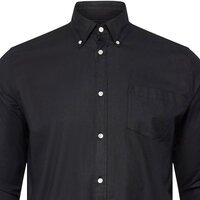NORTH LATITUDE - Oxford Weave LS Stretch Shirt Black