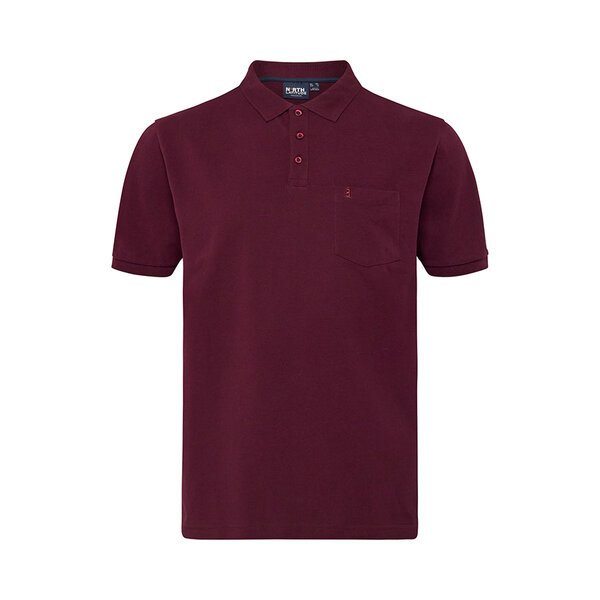 NORTH LATITUDE - Plain Pique Weave Polo With Pocket Bordeaux-shop-by-brands-Beggs Big Mens Clothing - Big Men's fashionable clothing and shoes