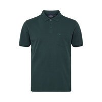 NORTH LATITUDE - Plain Pique Weave Polo With Pocket Bottle Green