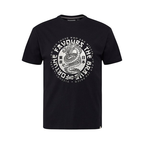 NORTH LATITUDE - Dragon Print Tee Black-shop-by-brands-Beggs Big Mens Clothing - Big Men's fashionable clothing and shoes