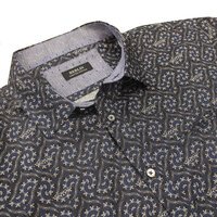 Berlin - Retro Pattern Long Sleeve Shirt Navy