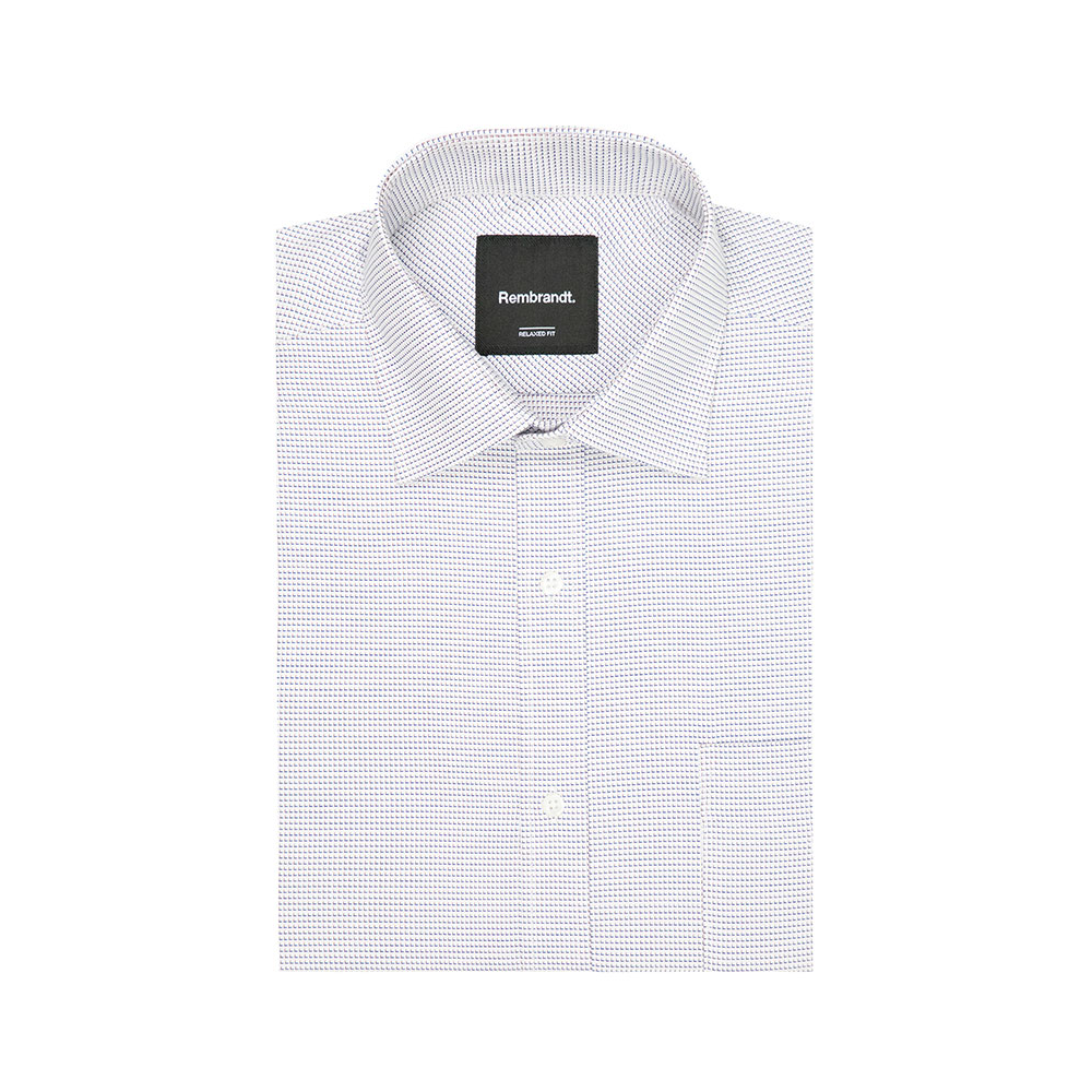 Rembrandt - Sinatra White Microdesign Shirt 