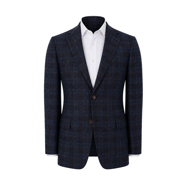 Rembrandt - Cooper Blue and Brown Check Fannel Blazer-shop-by-brands-Beggs Big Mens Clothing - Big Men's fashionable clothing and shoes