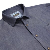 BERLIN - Denim Long Sleeve Shirt Blue