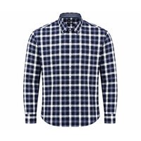 BACK BAY - Brushed Cotton Check Shirt LS Navy