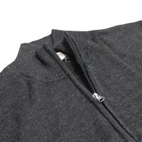 SILVERDALE - Quarter Zip  Pullover Jersey Charcoal