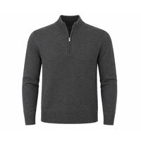 SILVERDALE - Quarter Zip  Pullover Jersey Charcoal