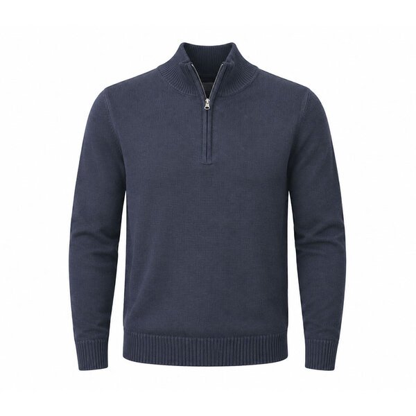 SILVERDALE - Quarter Zip  Pullover Jersey Navy-shop-by-brands-Beggs Big Mens Clothing - Big Men's fashionable clothing and shoes