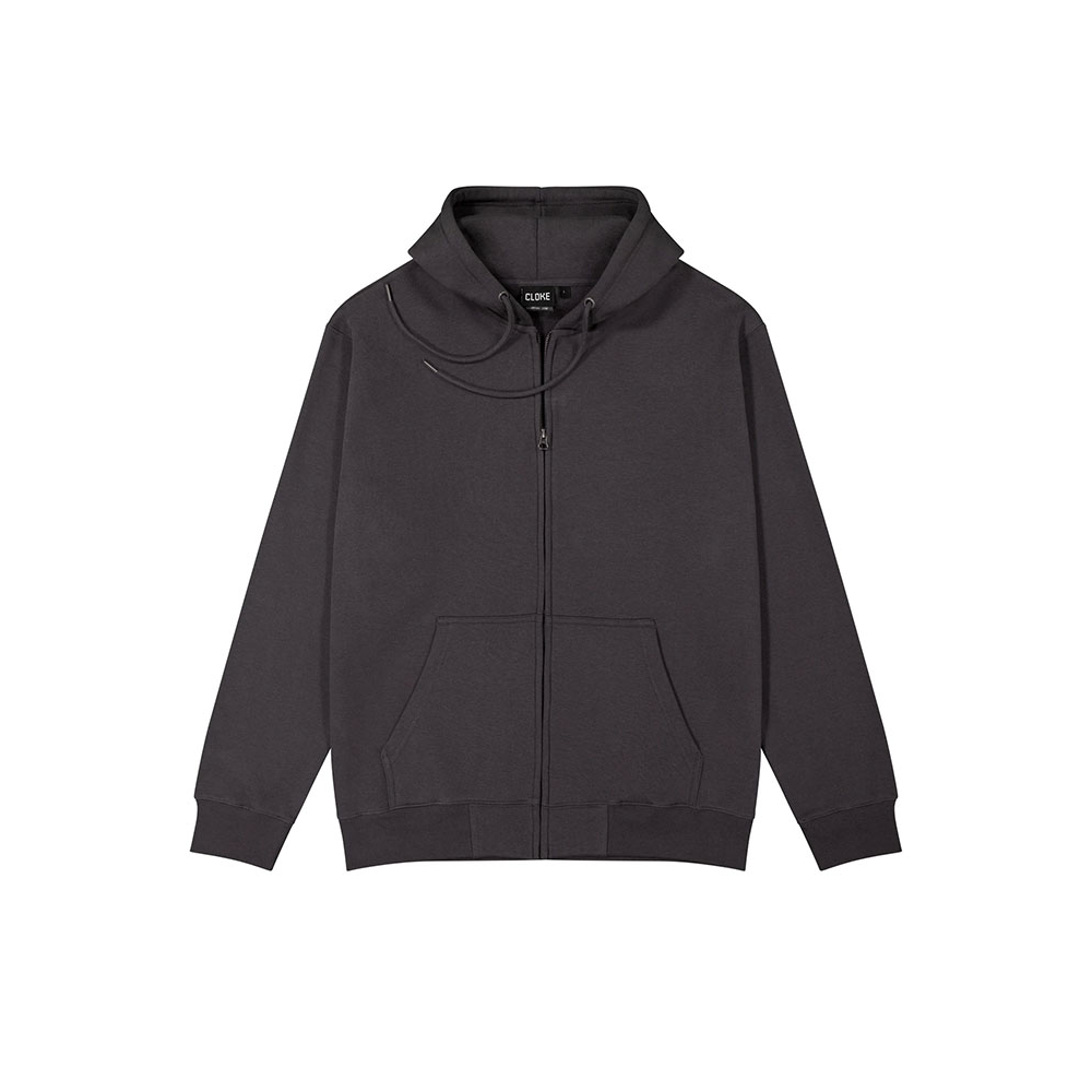 Rugged Casual Cotton Mix Hoodie Charcoal