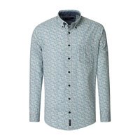 Casa Moda Spot Pattern LS Shirt Petrol