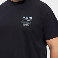 NORTH LATITUDE - Small Print Tokyo Osaka Tee Black