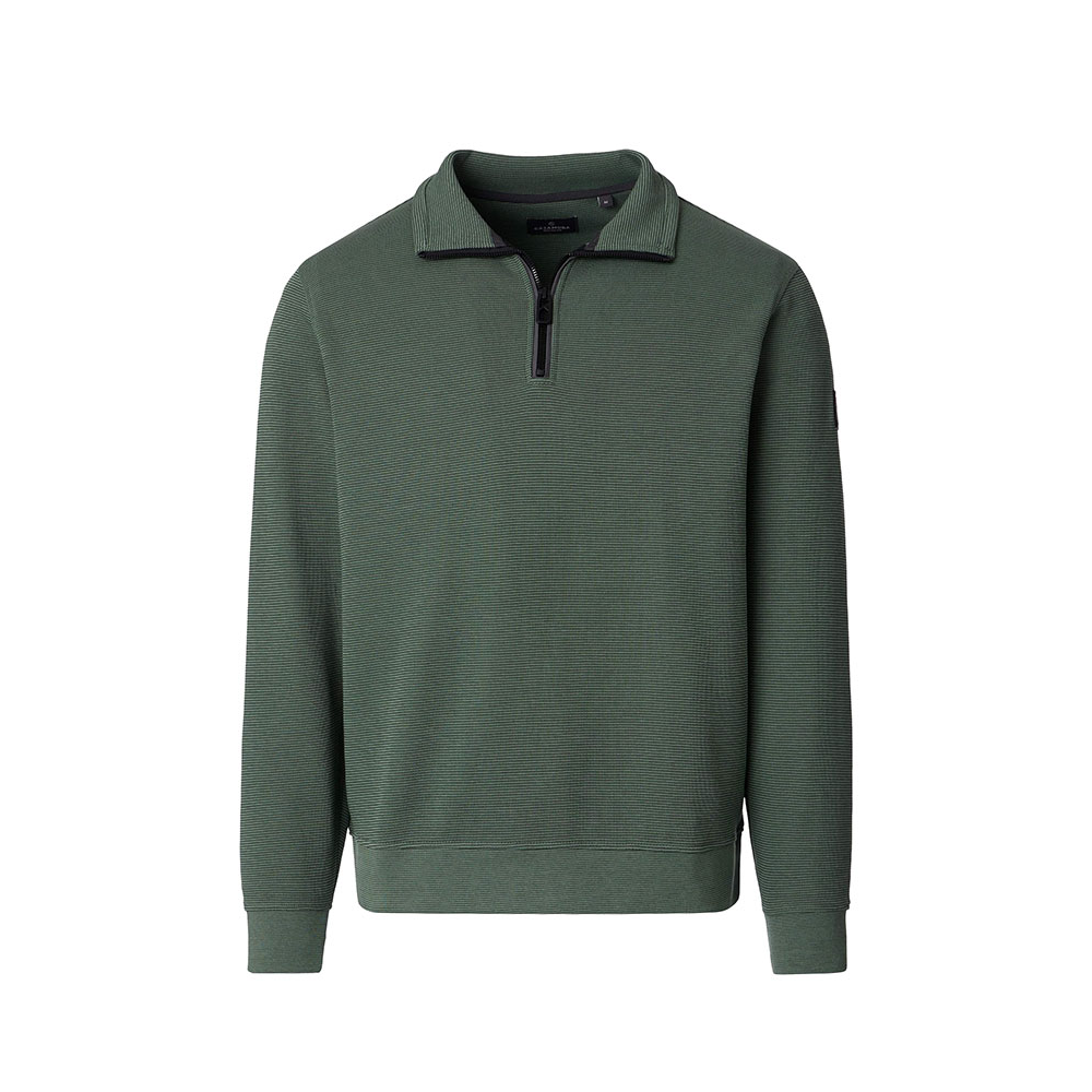 CASA MODA Half Zip Sweat shirt Dark Forrest