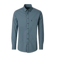 CASA MODA Small Gingham Check LS Shirt Green