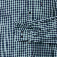 CASA MODA Small Gingham Check LS Shirt Green