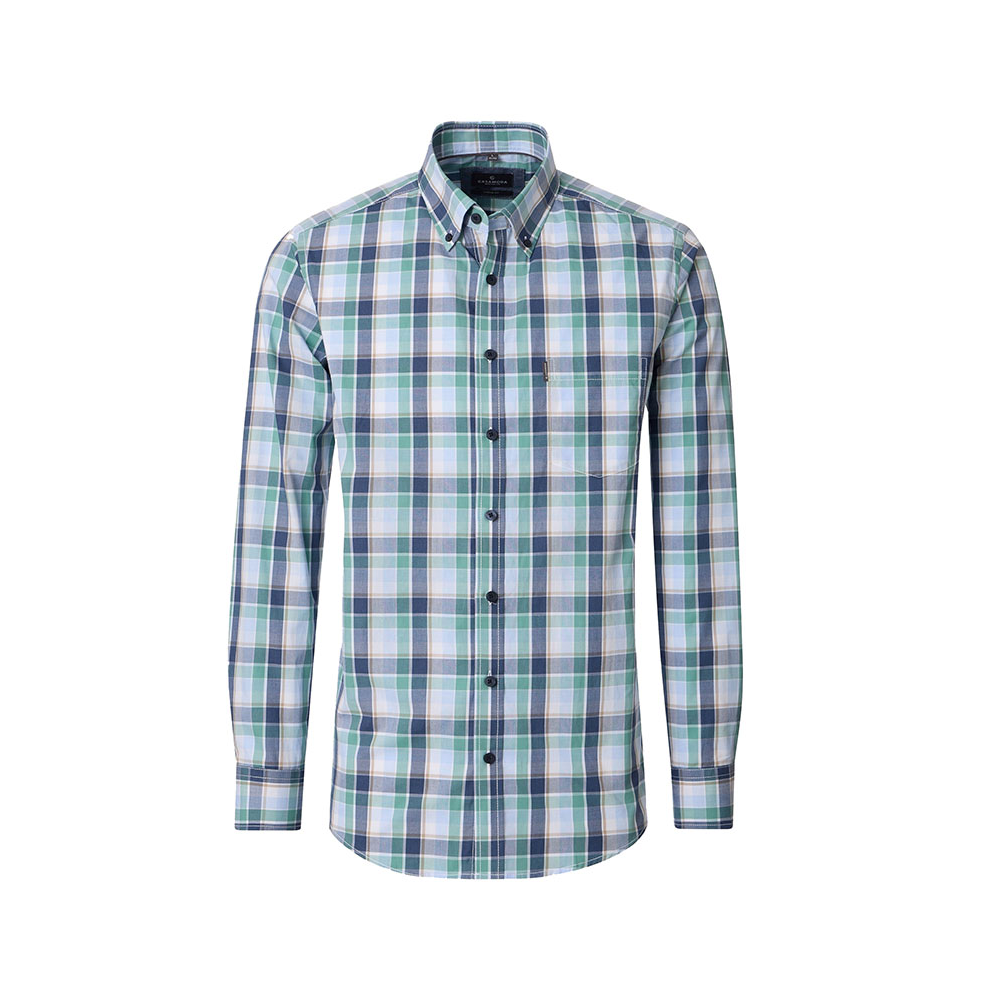 CASA MODA Big Check LS Shirt Green
