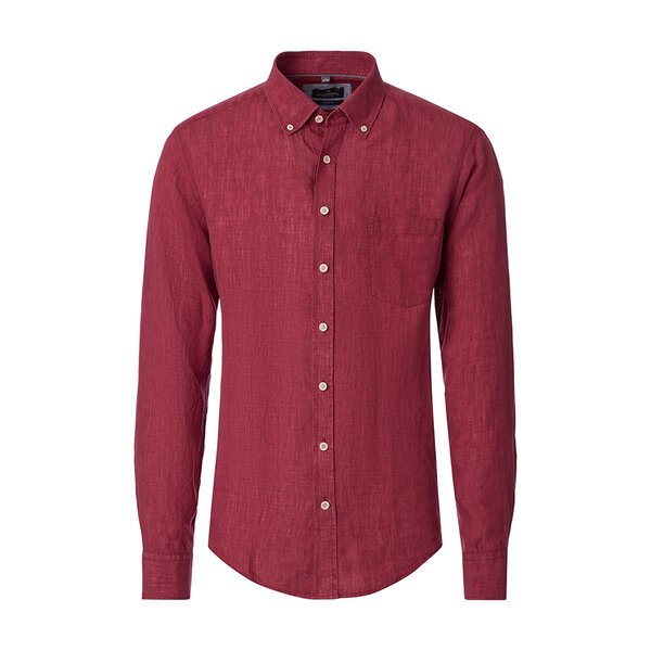 CASA MODA Linen LS Shirt Light Burgundy-shop-by-brands-Beggs Big Mens Clothing - Big Men's fashionable clothing and shoes
