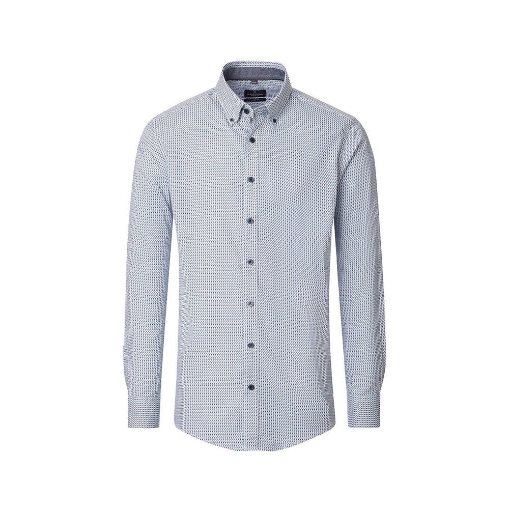 CASA MODA Dash Pattern LS Shirt Blue