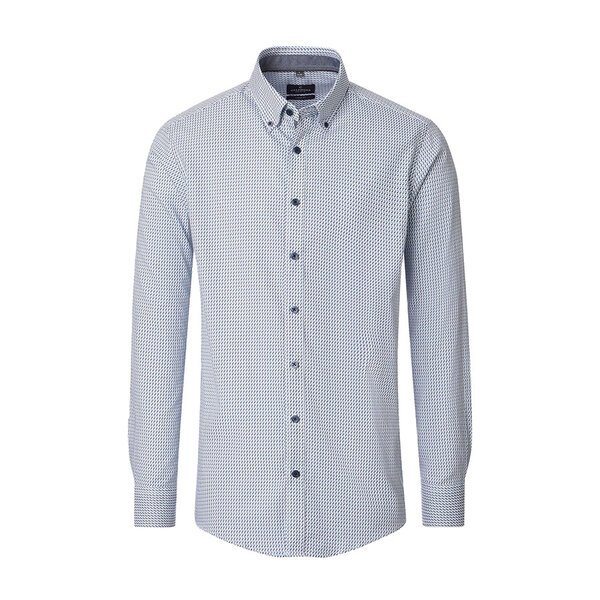 CASA MODA Dash Pattern LS Shirt Blue-shop-by-brands-Beggs Big Mens Clothing - Big Men's fashionable clothing and shoes