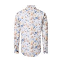 CASA MODA Muted Floral Print LS Shirt Blue Beige 