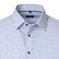 Venti Geo Pattern City LF Shirt Blue