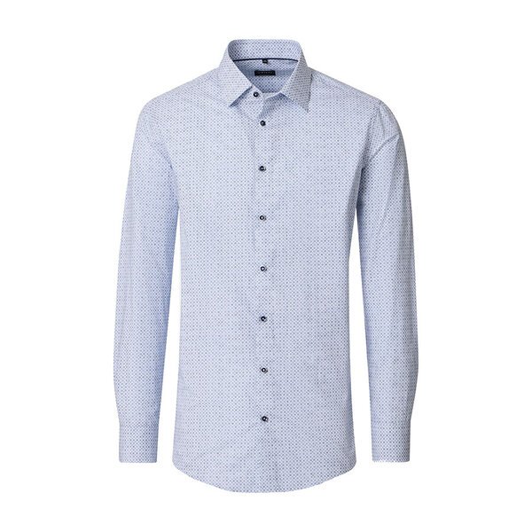 Venti Geo Pattern City LF Shirt Blue-shop-by-brands-Beggs Big Mens Clothing - Big Men's fashionable clothing and shoes