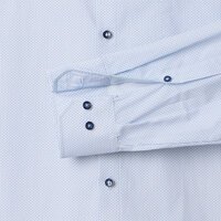 Venti Small Pattern City LS Shirt Blue