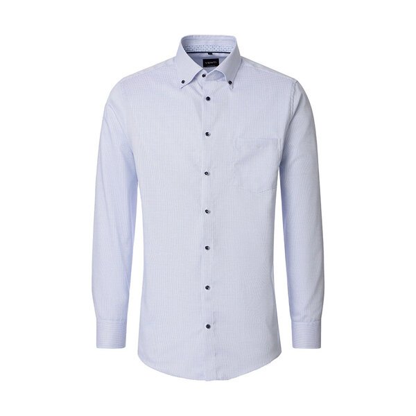 Venti Small Pattern City LS Button down Shirt Blue-shop-by-brands-Beggs Big Mens Clothing - Big Men's fashionable clothing and shoes