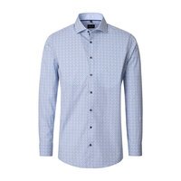 Venti Diamond Pattern City LS Shirt Blue