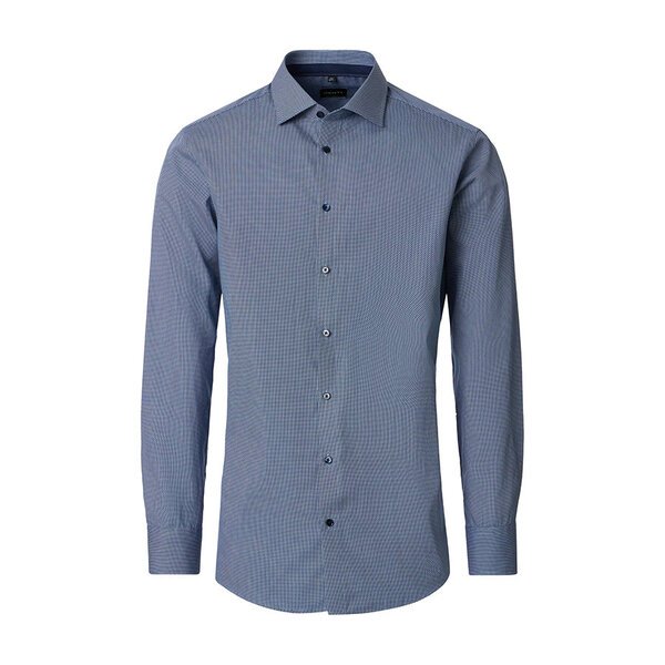 Venti Small Cross Pattern City LS Shirt Navy-shop-by-brands-Beggs Big Mens Clothing - Big Men's fashionable clothing and shoes