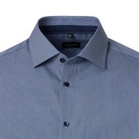 Venti Small Cross Pattern City LS Shirt Navy