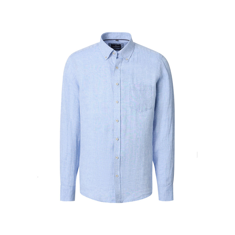 Casa Moda Linen LS Shirt Dusty Sky Blue