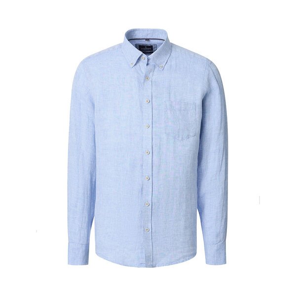 Casa Moda Linen LS Shirt Dusty Sky Blue-shop-by-brands-Beggs Big Mens Clothing - Big Men's fashionable clothing and shoes