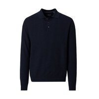 Casa Moda Long Sleeve Cotton Polo Navy