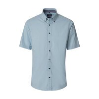 Casa Moda Dash Pattern Short Sleeve Shirt Blue Green