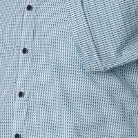 Casa Moda Dash Pattern Short Sleeve Shirt Blue Green