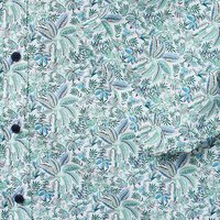 Casa Moda Fern Pattern Short Sleeve Shirt Green Blue