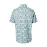 Casa Moda Fern Pattern Short Sleeve Shirt Green Blue