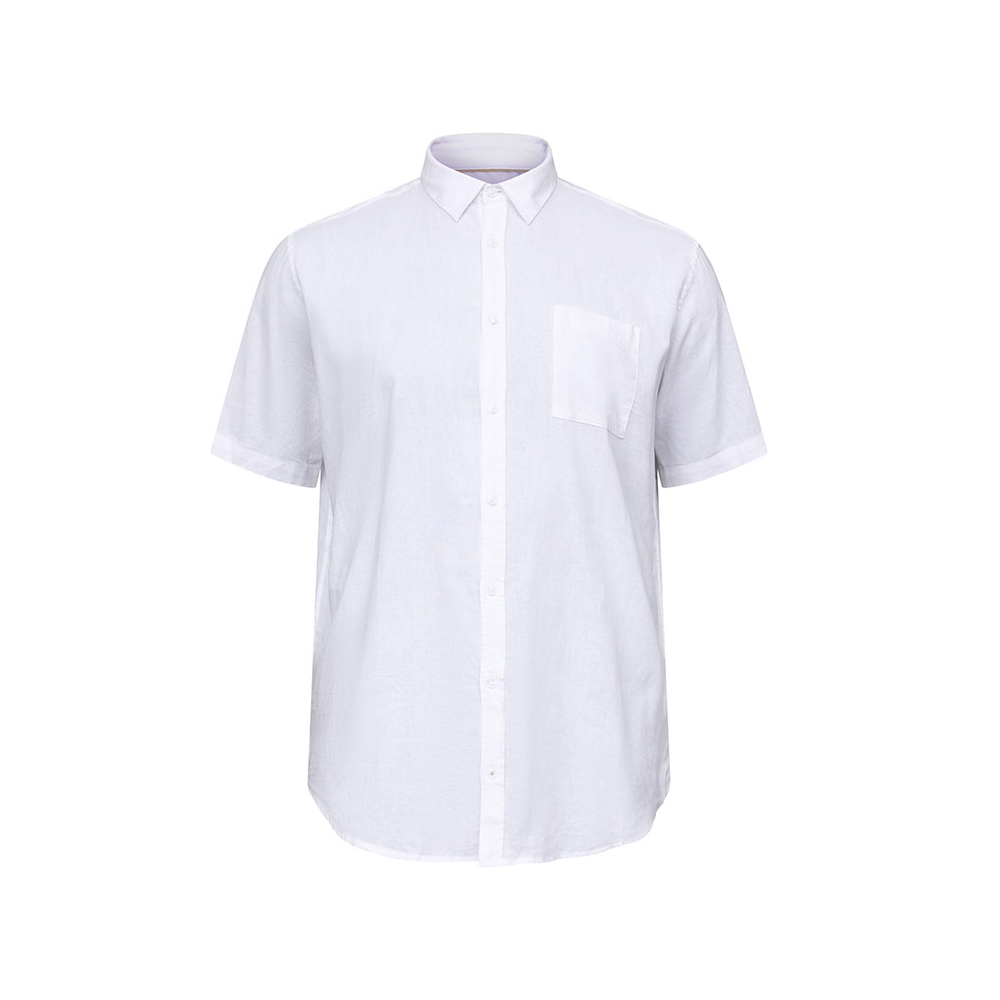 NORTH LATITUDE Linen Mix Short Sleeve Shirt