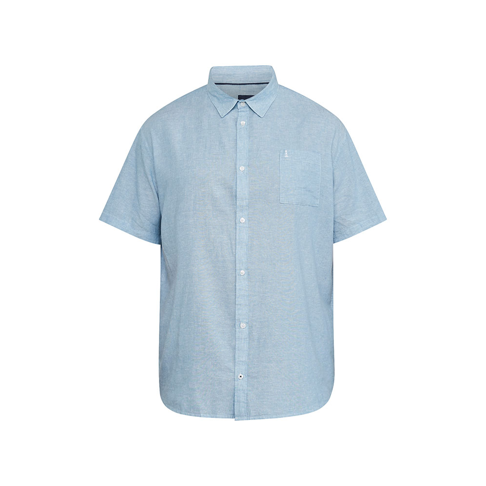 NORTH LATITUDE Linen Mix Short Sleeve Shirt