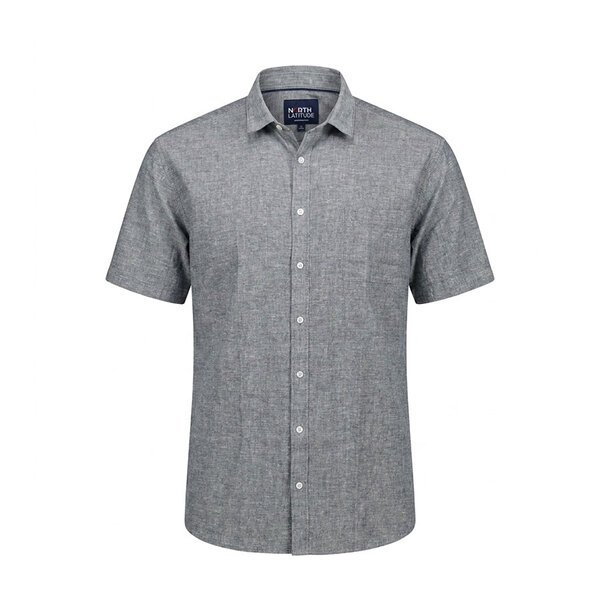 NORTH LATITUDE Linen Mix Short Sleeve Shirt-shop-by-brands-Beggs Big Mens Clothing - Big Men's fashionable clothing and shoes