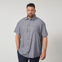 NORTH LATITUDE Linen Mix Short Sleeve Shirt