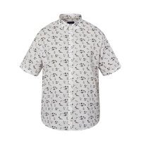 NORTH LATITUDE Linen Mix Palm Tree Short Sleeve Shirt
