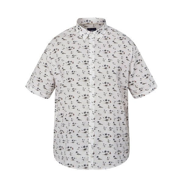 NORTH LATITUDE Linen Mix Palm Tree Short Sleeve Shirt-shop-by-brands-Beggs Big Mens Clothing - Big Men's fashionable clothing and shoes