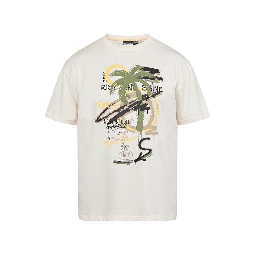 NORTH LATITUDE Palm Tree Print Tee