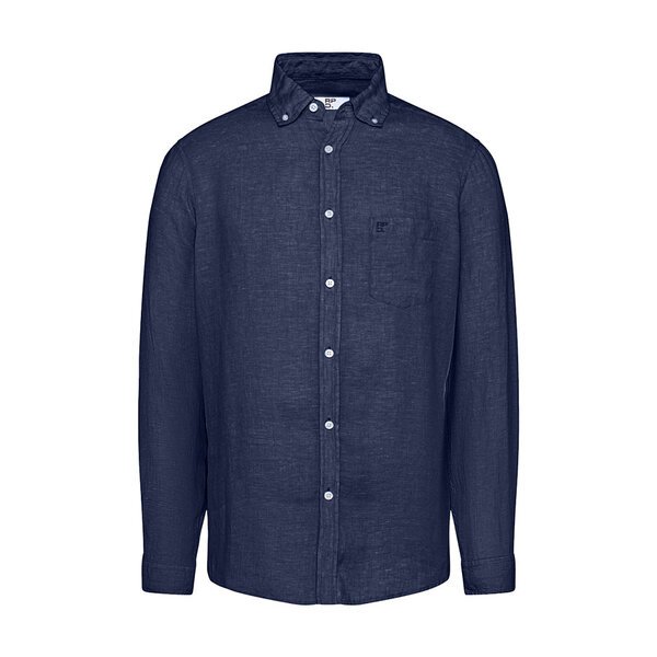 REDPOINT Grant Long Sleeve Linen Shirt-shop-by-brands-Beggs Big Mens Clothing - Big Men's fashionable clothing and shoes