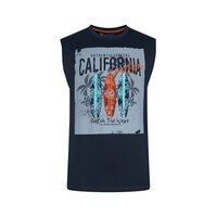 KAM Cali Surf Print Sleeveless Tank