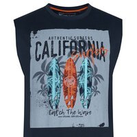 KAM Cali Surf Print Sleeveless Tank